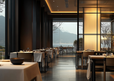 餐厅的餐桌区