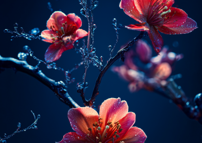 梅花在枝头盛开