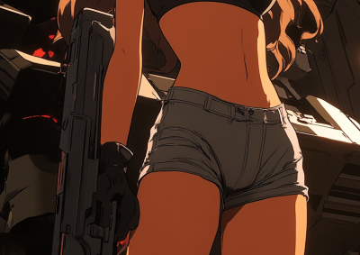 动画女孩 未来主义步枪
