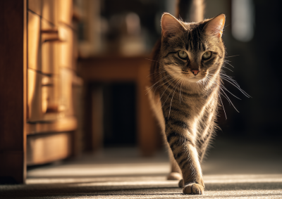 昂首阔步一只猫