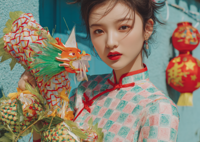 年轻美丽的中国女子