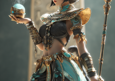 可爱少女化身埃及猫神巴斯特