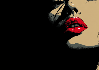 AI触笔下的烈焰红唇